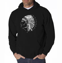 Load image into Gallery viewer, POPULAR NATIVE AMERICAN INDIAN TRIBES - Men&#39;s Word Art Hooded Sweatshirt