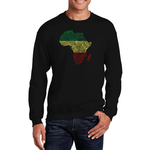 Countries in Africa - Men's Word Art Crewneck Sweatshirt
