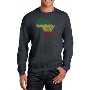 Countries in Africa - Men's Word Art Crewneck Sweatshirt