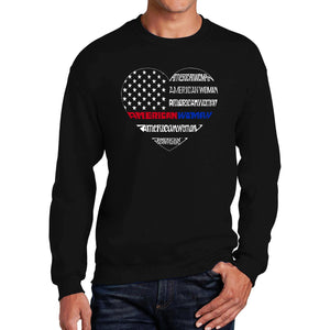 American Woman  - Men's Word Art Crewneck Sweatshirt