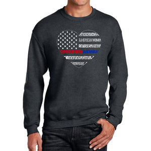 American Woman  - Men's Word Art Crewneck Sweatshirt