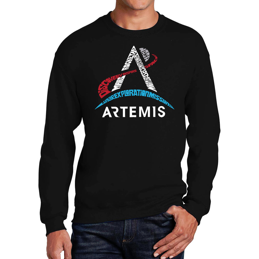 NASA Artemis Logo - Men's Word Art Crewneck Sweatshirt