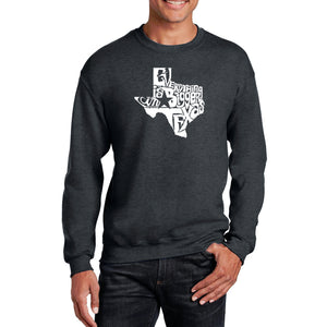 Everything is Bigger in Texas - Men's Word Art Crewneck Sweatshirt