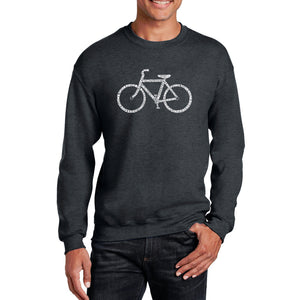 SAVE A PLANET, RIDE A BIKE - Men's Word Art Crewneck Sweatshirt