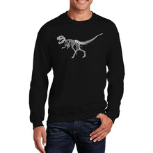Load image into Gallery viewer, Dinosaur TRex Skeleton - Men&#39;s Word Art Crewneck Sweatshirt
