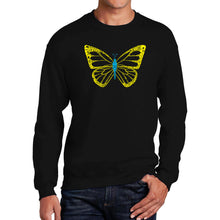 Load image into Gallery viewer, Butterfly  - Men&#39;s Word Art Crewneck Sweatshirt