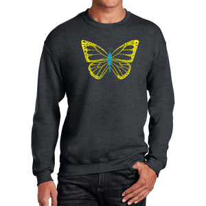 Butterfly  - Men's Word Art Crewneck Sweatshirt