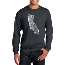 Load image into Gallery viewer, California State -  Men&#39;s Word Art Crewneck Sweatshirt