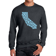 Load image into Gallery viewer, California Hearts  - Men&#39;s Word Art Crewneck Sweatshirt