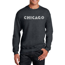 Load image into Gallery viewer, CHICAGO NEIGHBORHOODS - Men&#39;s Word Art Crewneck Sweatshirt