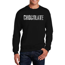 Load image into Gallery viewer, Different foods made with chocolate - Men&#39;s Word Art Crewneck Sweatshirt