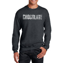 Load image into Gallery viewer, Different foods made with chocolate - Men&#39;s Word Art Crewneck Sweatshirt