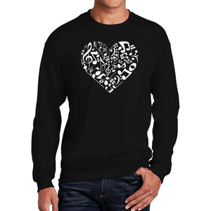 Heart Notes  - Men's Word Art Crewneck Sweatshirt