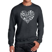 Load image into Gallery viewer, Heart Notes  - Men&#39;s Word Art Crewneck Sweatshirt