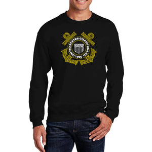 Coast Guard - Men's Word Art Crewneck Sweatshirt