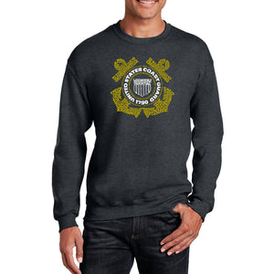 Coast Guard - Men's Word Art Crewneck Sweatshirt