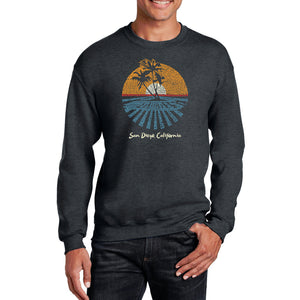 Cities In San Diego - Men's Word Art Crewneck Sweatshirt