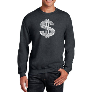 Dollar Sign - Men's Word Art Crewneck Sweatshirt
