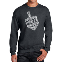 Load image into Gallery viewer, Hanukkah Dreidel - Men&#39;s Word Art Crewneck Sweatshirt