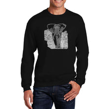 Load image into Gallery viewer, ELEPHANT - Men&#39;s Word Art Crewneck Sweatshirt