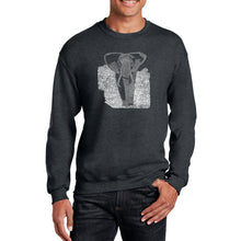Load image into Gallery viewer, ELEPHANT - Men&#39;s Word Art Crewneck Sweatshirt