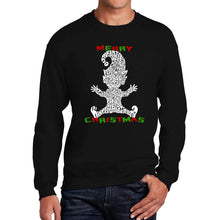 Load image into Gallery viewer, Christmas Elf - Men&#39;s Word Art Crewneck Sweatshirt