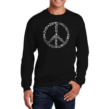 Load image into Gallery viewer, Different Faiths peace sign -  Men&#39;s Word Art Crewneck Sweatshirt