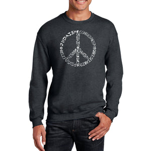 Different Faiths peace sign -  Men's Word Art Crewneck Sweatshirt
