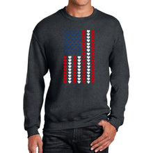 Load image into Gallery viewer, Heart Flag - Men&#39;s Word Art Crewneck Sweatshirt