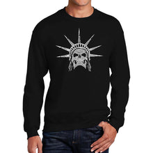 Load image into Gallery viewer, Freedom Skull  - Men&#39;s Word Art Crewneck Sweatshirt