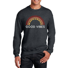 Load image into Gallery viewer, Good Vibes - Men&#39;s Word Art Crewneck Sweatshirt