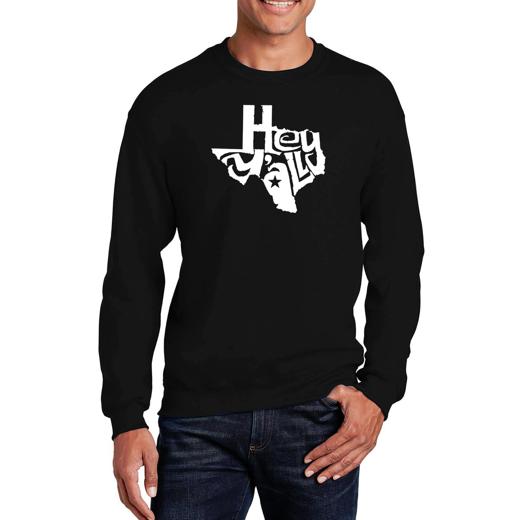 Hey Yall - Men's Word Art Crewneck Sweatshirt