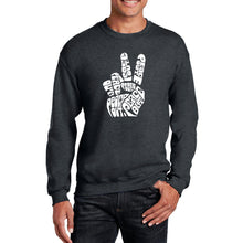 Load image into Gallery viewer, Peace Out  - Men&#39;s Word Art Crewneck Sweatshirt