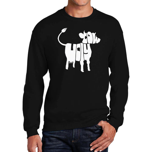 Holy Cow  - Men's Word Art Crewneck Sweatshirt