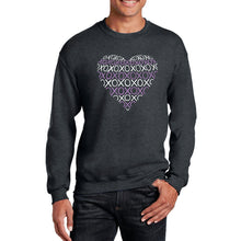 Load image into Gallery viewer, XOXO Heart  - Men&#39;s Word Art Crewneck Sweatshirt