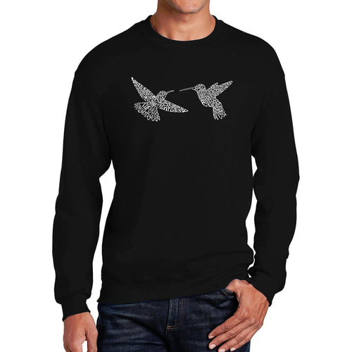 Hummingbirds - Men's Word Art Crewneck Sweatshirt