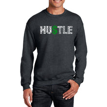 Load image into Gallery viewer, Hustle  - Men&#39;s Word Art Crewneck Sweatshirt