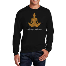 Load image into Gallery viewer, Inhale Exhale - Men&#39;s Word Art Crewneck Sweatshirt