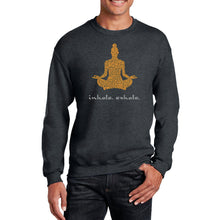 Load image into Gallery viewer, Inhale Exhale - Men&#39;s Word Art Crewneck Sweatshirt