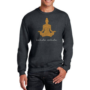 Inhale Exhale - Men's Word Art Crewneck Sweatshirt