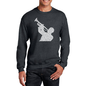 ALL TIME JAZZ SONGS - Men's Word Art Crewneck Sweatshirt