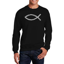 Load image into Gallery viewer, Jesus Loves You - Men&#39;s Word Art Crewneck Sweatshirt