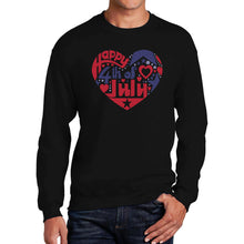 Load image into Gallery viewer, Men&#39;s Word Art Crewneck Sweatshirt - July 4th Heart