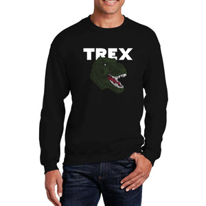 T-Rex Head  - Men's Word Art Crewneck Sweatshirt