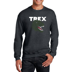 T-Rex Head  - Men's Word Art Crewneck Sweatshirt