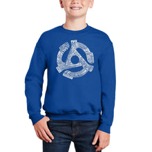 Load image into Gallery viewer, Record Adapter - Boy&#39;s Word Art Crewneck Sweatshirt