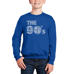 90S - Boy's Word Art Crewneck Sweatshirt