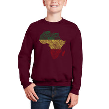Load image into Gallery viewer, Countries In Africa - Boy&#39;s Word Art Crewneck Sweatshirt