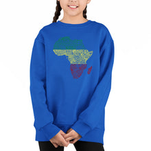 Load image into Gallery viewer, Countries In Africa - Girl&#39;s Word Art Crewneck Sweatshirt