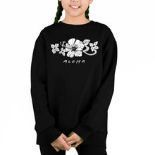 Load image into Gallery viewer, Aloha - Girl&#39;s Word Art Crewneck Sweatshirt